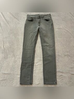 Mott & Bow Mens 32x33 Slim Fit Jeans Gray Denim Pants